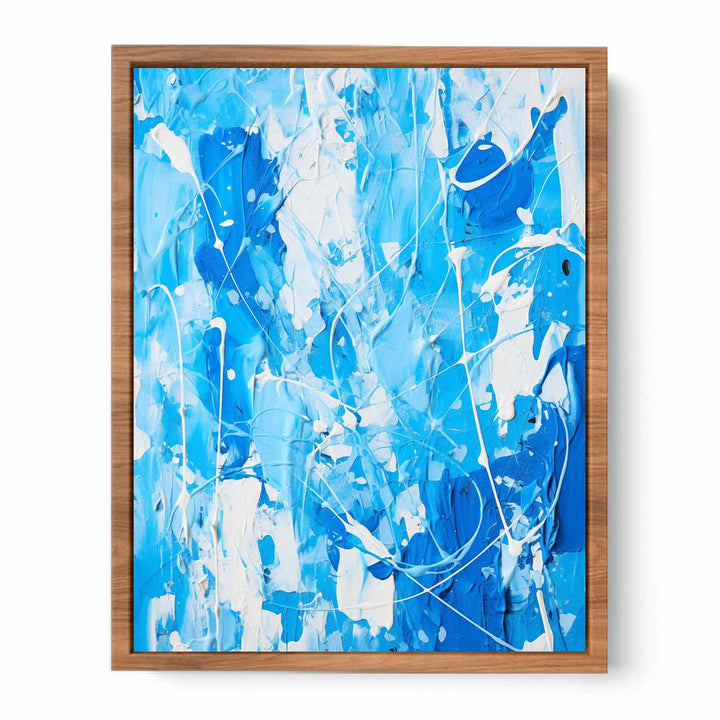 Blue White  Color Drip Poster