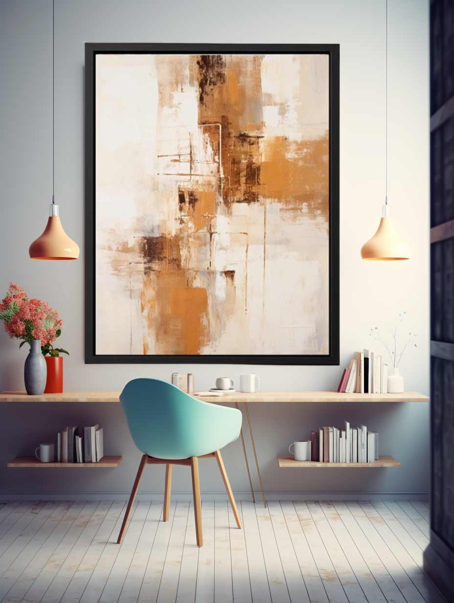 Brown Grey Abstract Painting