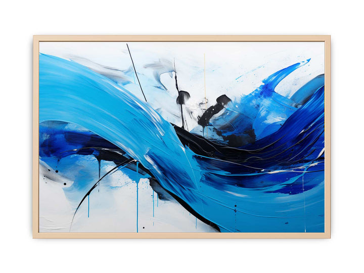 Black Blue Art Painting   Poster