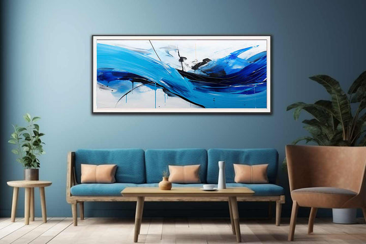 Black Blue Art Painting  