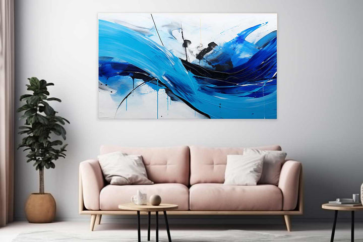 Black Blue Art Painting  