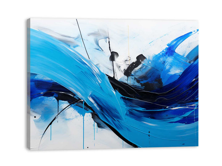 Black Blue Art Painting  