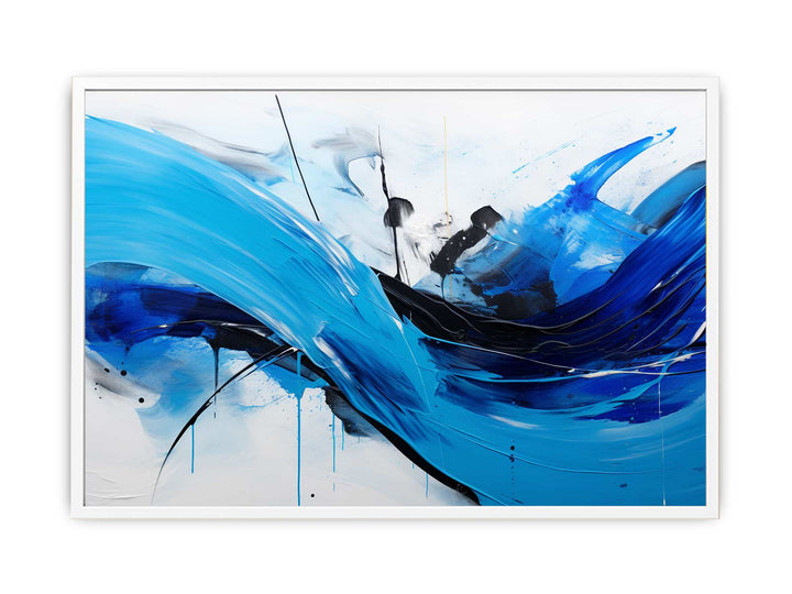 Black Blue Art Painting   Canvas Print