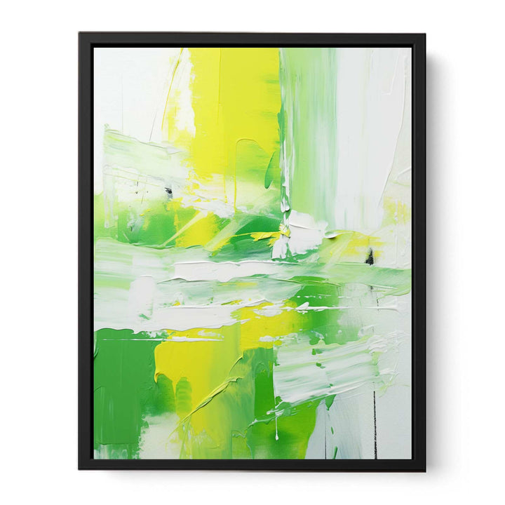 Green Yellow Abstract  Canvas Print