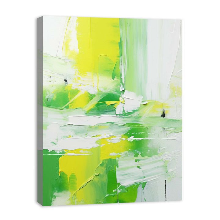 Green Yellow Abstract Painting