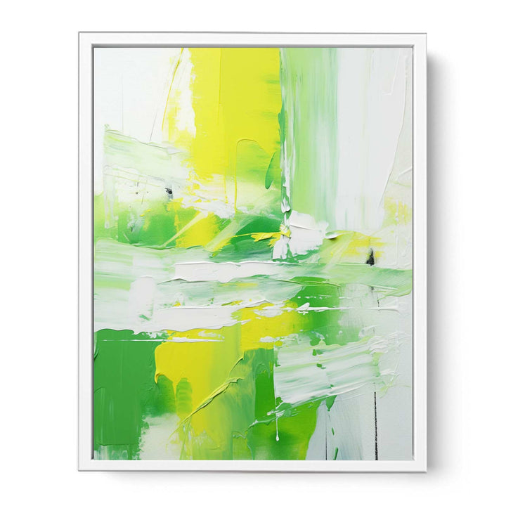 Green Yellow Abstract Framed Print