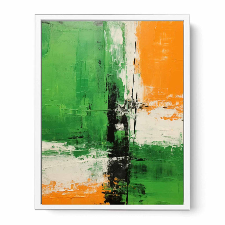 Brown Green Painting  Canvas Print