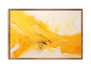 Abstract Yellow Painting Poster