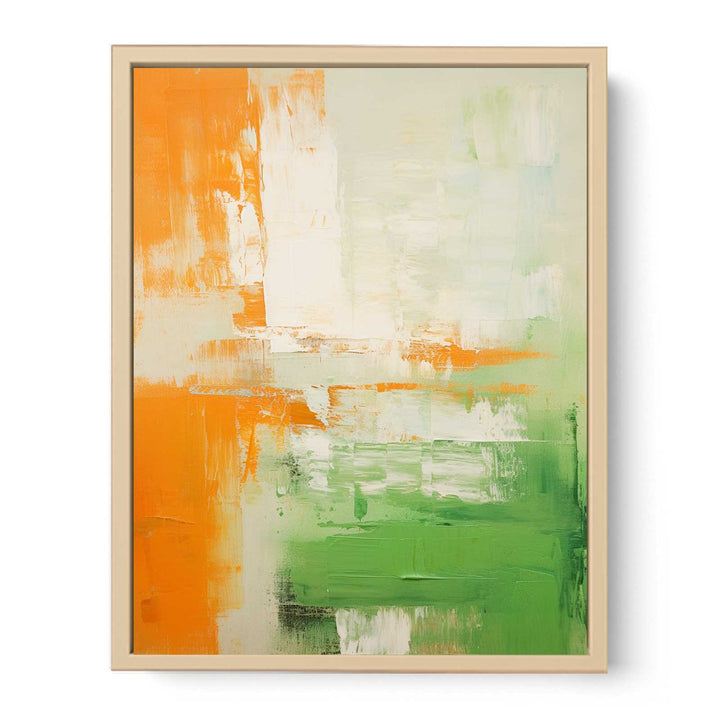 Green Brown Abstract II  Streched canvas