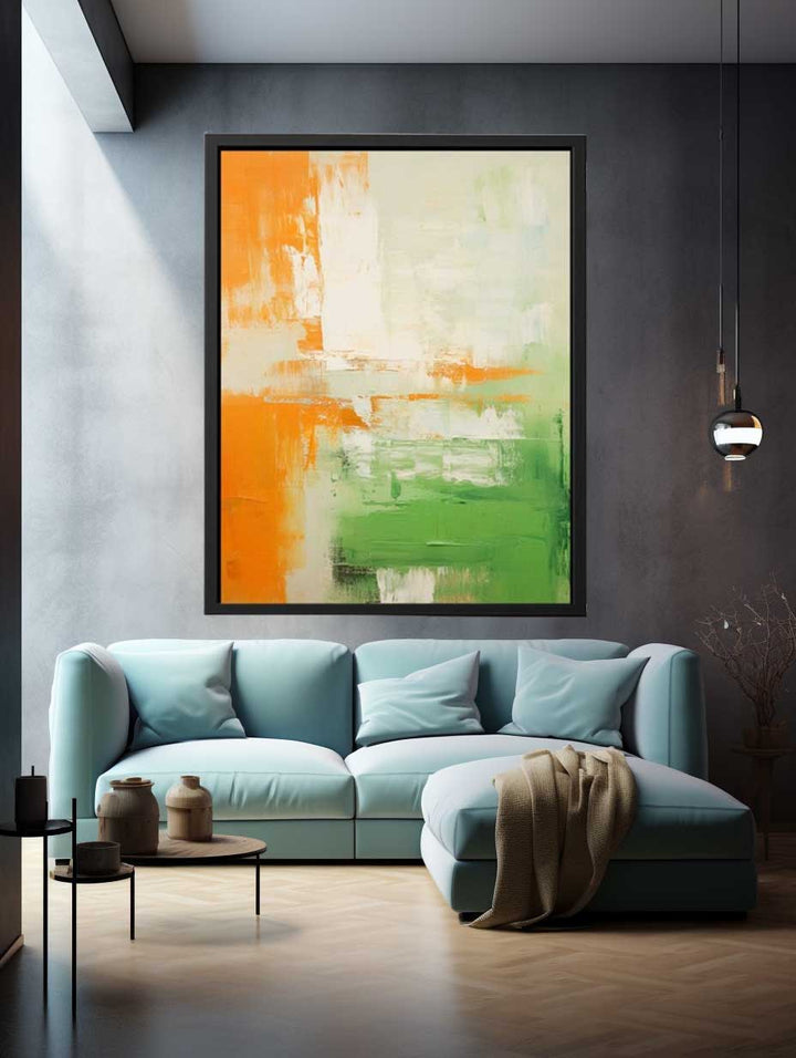 Green Brown Abstract II Painting