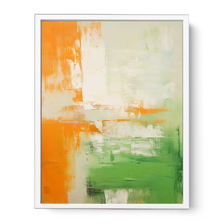 Green Brown Abstract II Framed Print