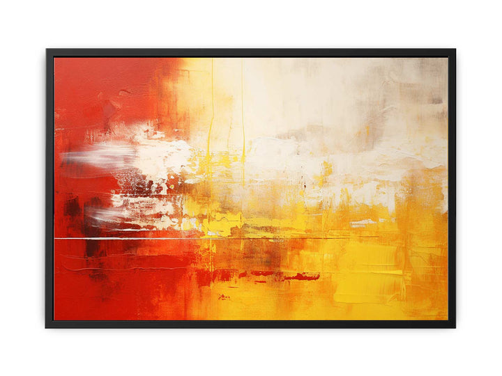 Yellow Red Abstract  Canvas Print