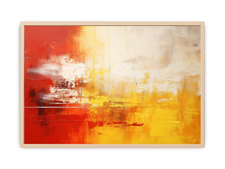 Yellow Red Abstract  Streched canvas