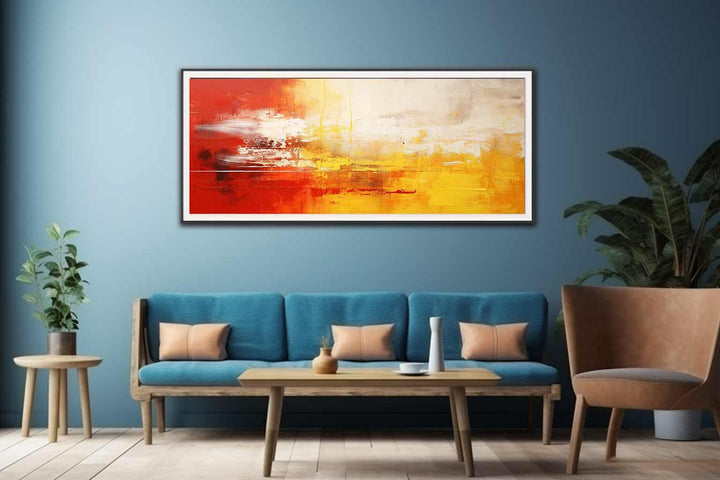 Yellow Red Abstract Painting