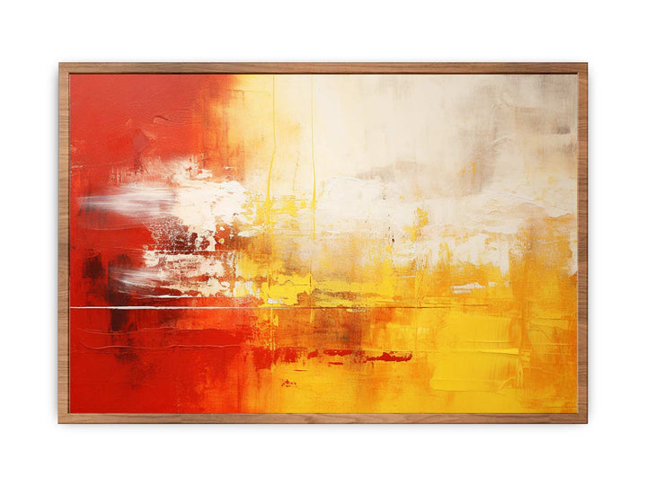 Yellow Red Abstract Poster