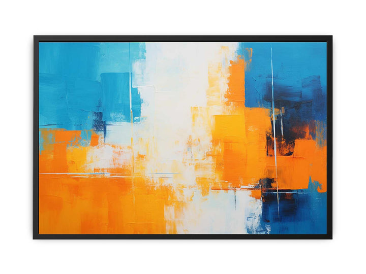 Orange Blue Abstract  Canvas Print
