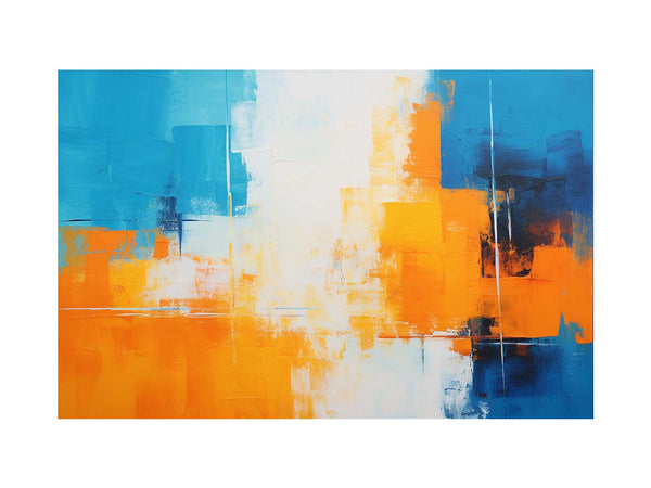Orange Blue Abstract