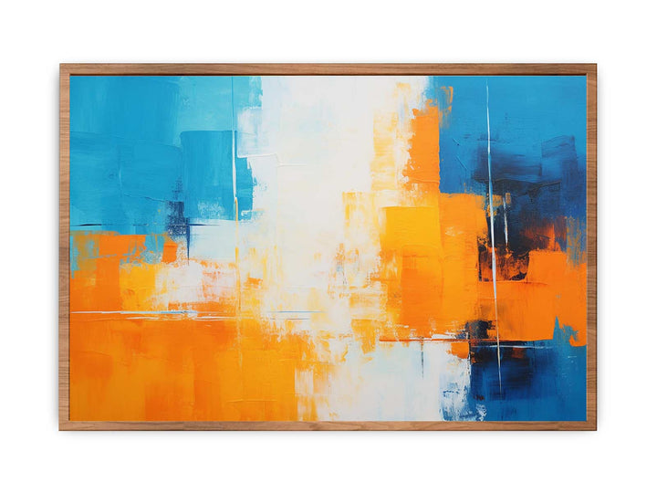 Orange Blue Abstract Poster