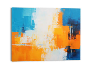 Orange Blue Abstract Painting