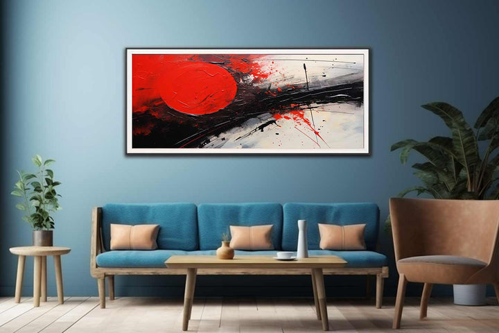 Red Black Abstract Painting