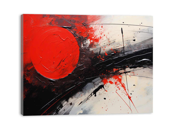 Red Black Abstract Painting