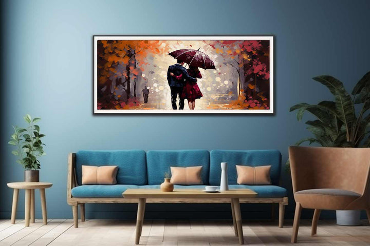 Couple Umbrella Art Painting 