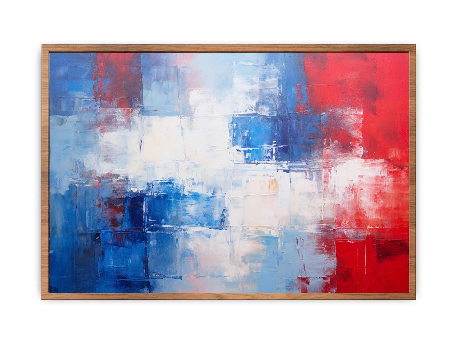 Blue Red  Abstract  Poster