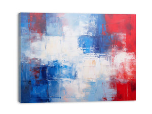 Blue Red  Abstract  Painting