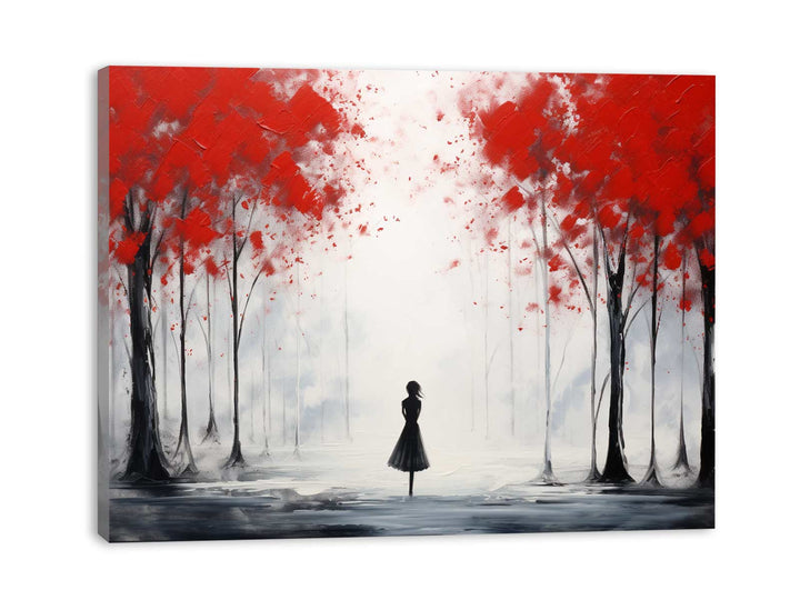 Red Tree Abstract Painting