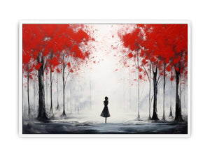 Red Tree Abstract Framed Print