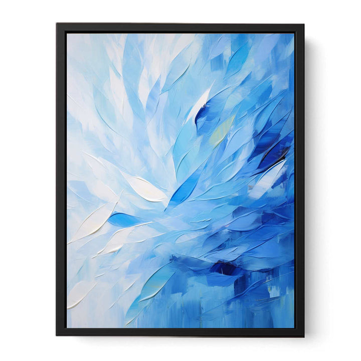 Abstract Blue Knife Art Painting  Canvas Print