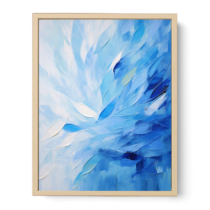 Abstract Blue Knife Art Painting  Streched canvas
