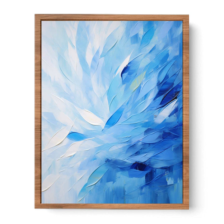 Abstract Blue Knife Art Painting Poster
