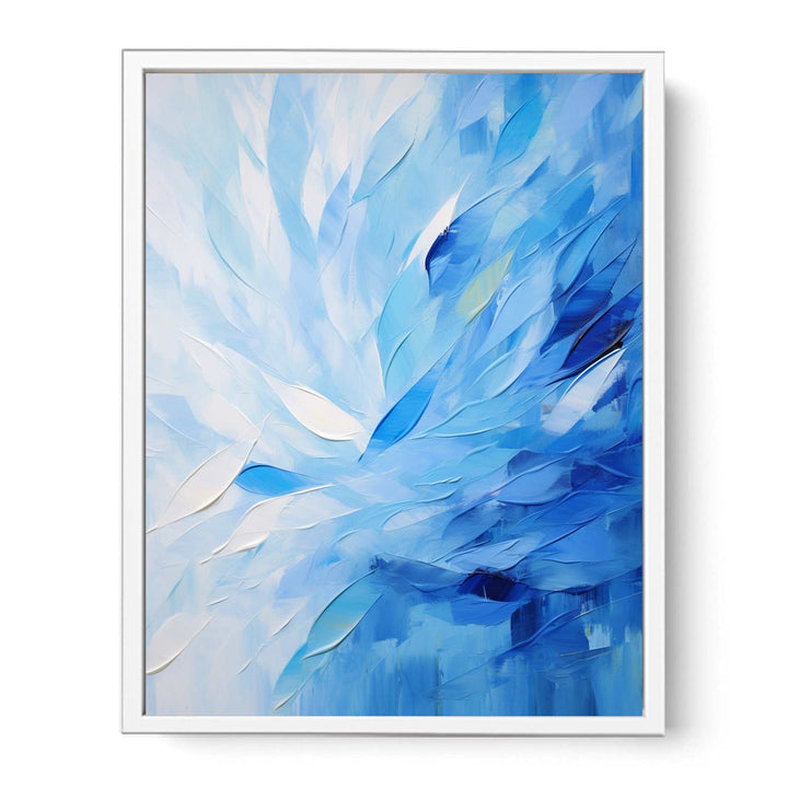 Abstract Blue Knife Art Painting Framed Print