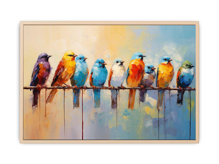 Bird Wire Painting   Poster