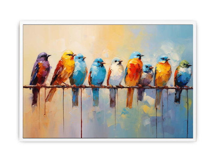 Bird Wire Painting   Canvas Print