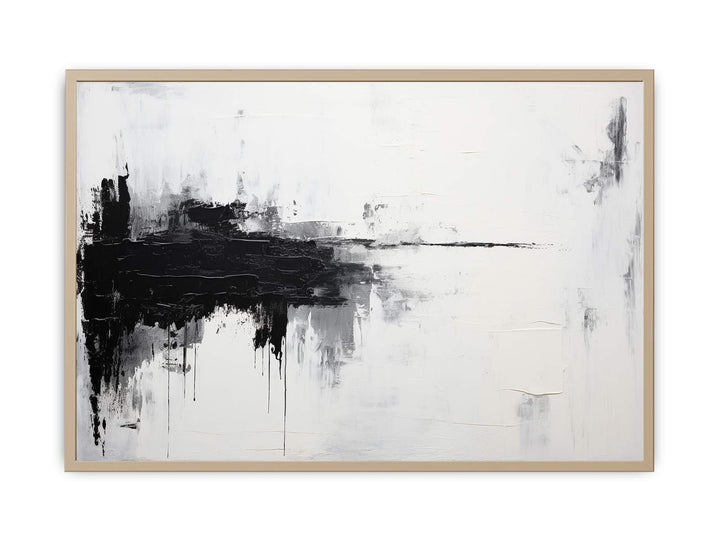 White Black Abstract  Art Print