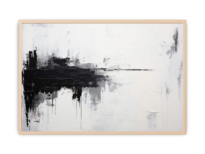 White Black Abstract  Streched canvas