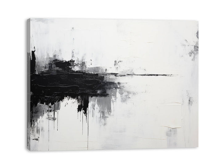 White Black Abstract Painting