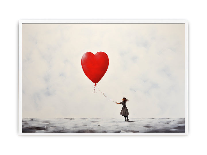 Girl wth Red Baloon, The Ascent of Joy Framed Print