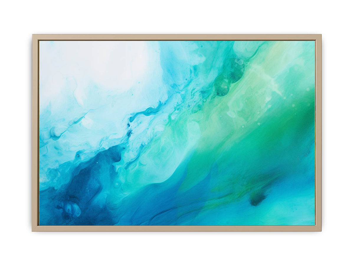 Abstract Knife Art Green Painting  Art Print