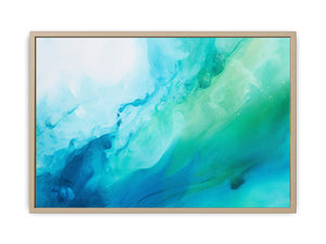 Abstract Knife Art Green Painting  Art Print