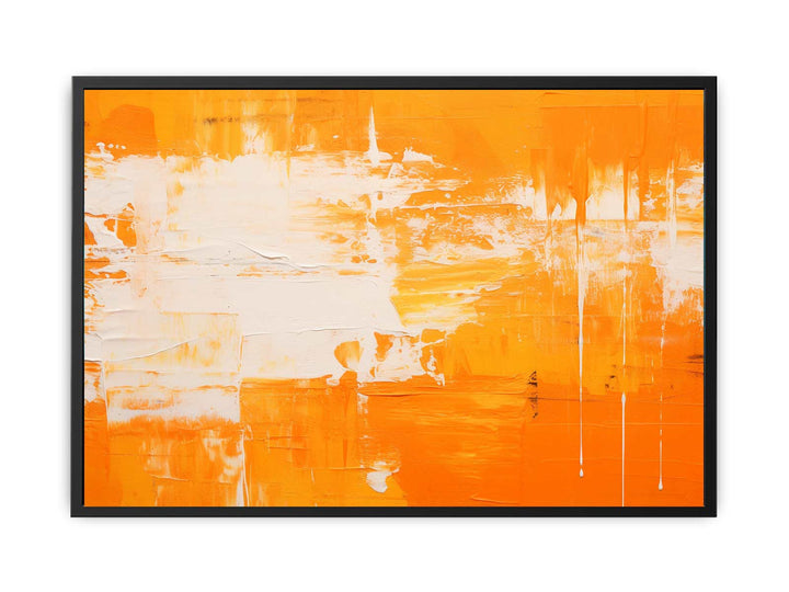 Orange White Abstract    Canvas Print