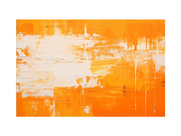 Orange White Abstract