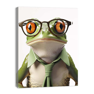 Frog with Galsses  Painting