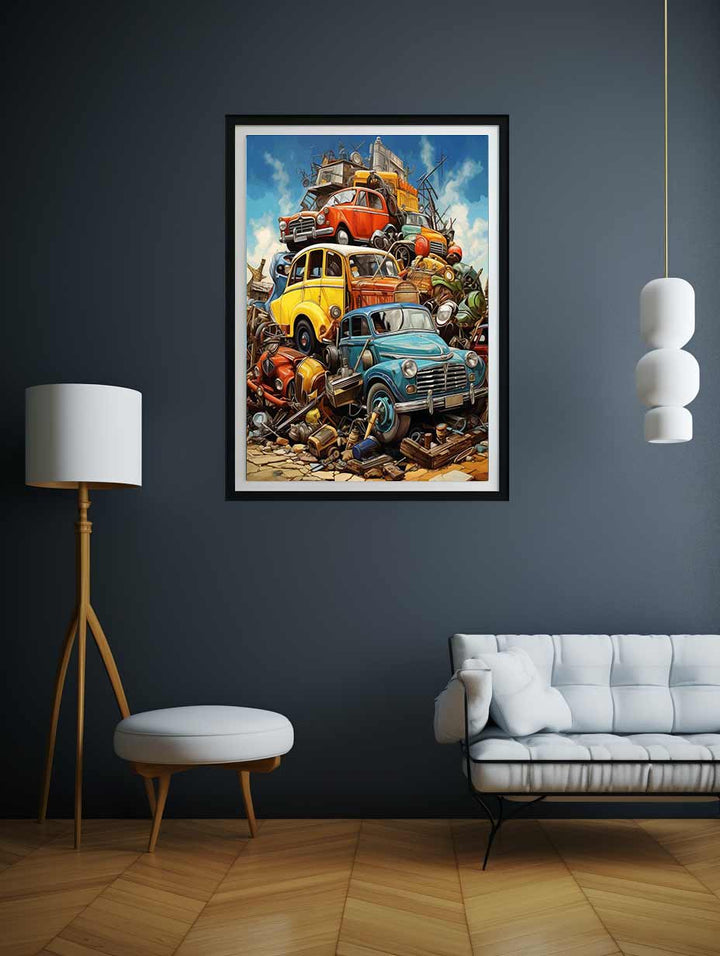 Vehicles Modern Art Painting 