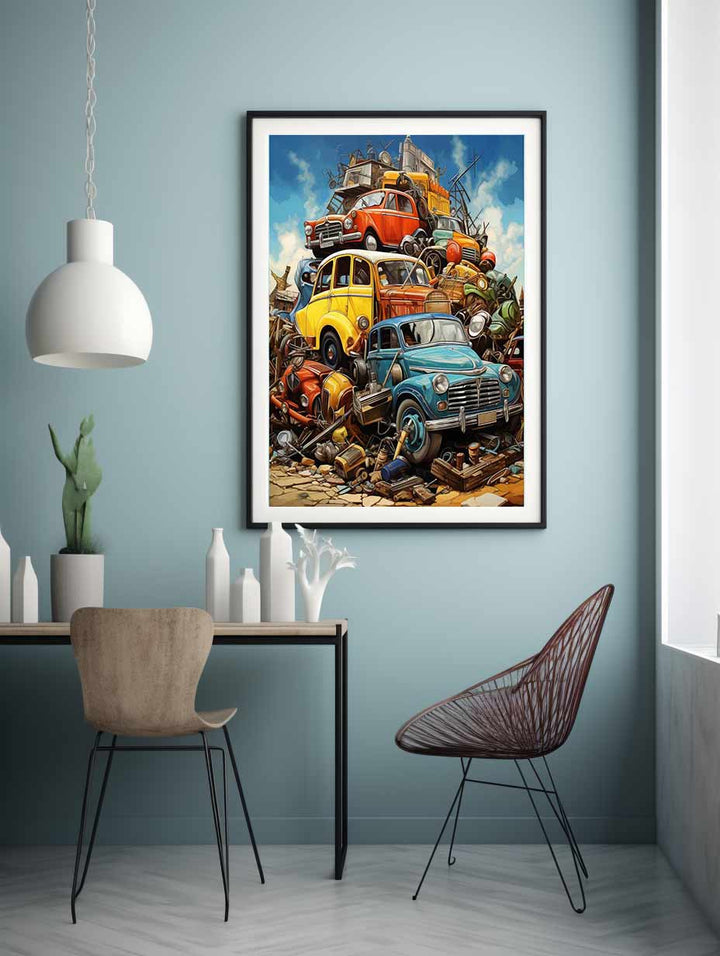 Vehicles Modern Art Painting 