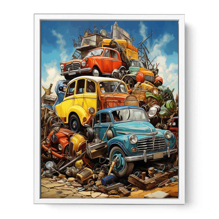 Vehicles Modern Art Painting Canvas Print