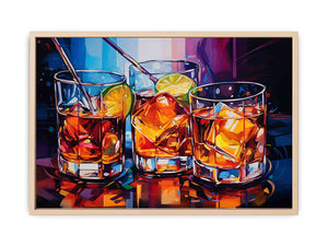 Whiskey GLasses   Streched canvas