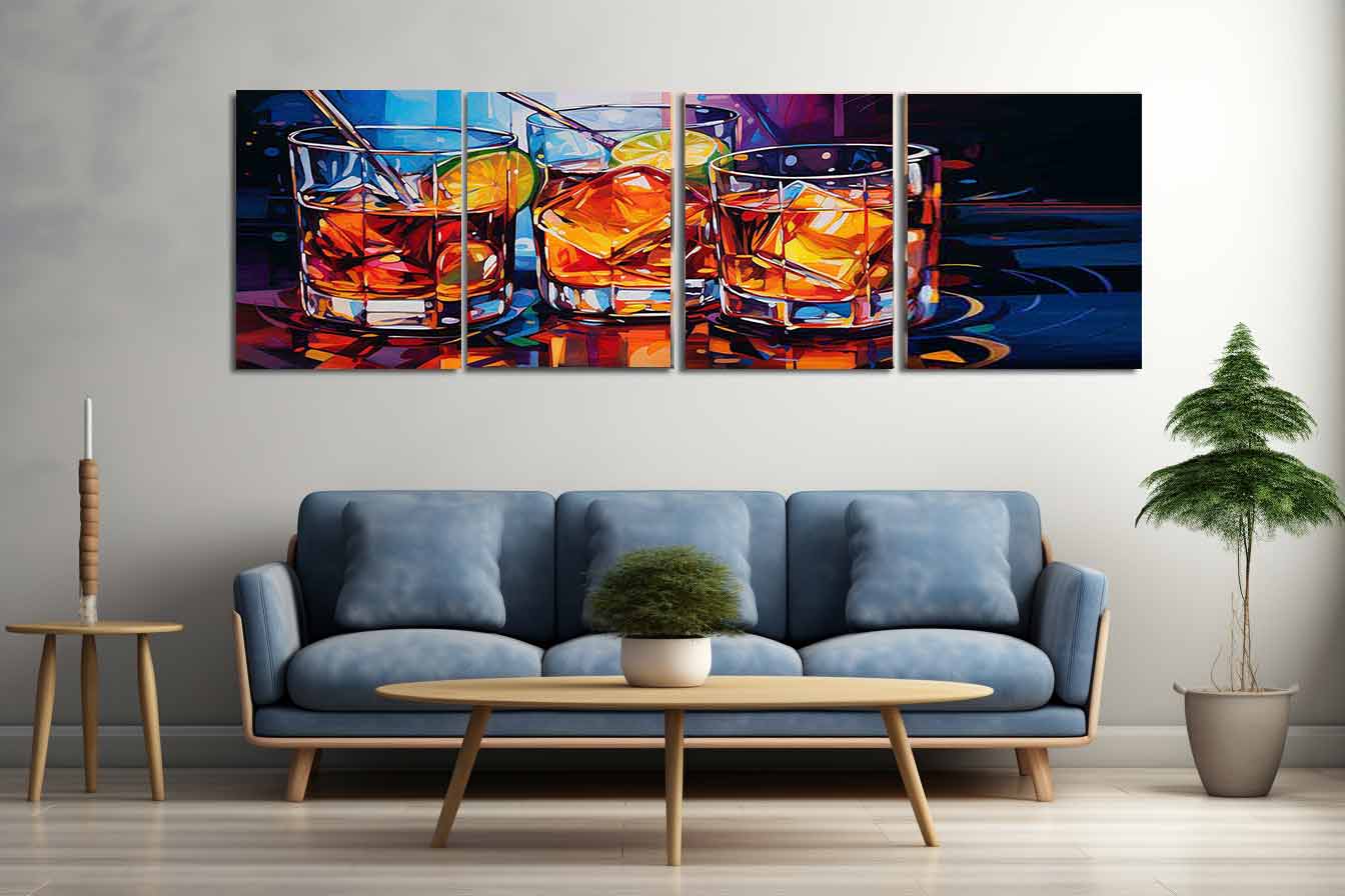 Whiskey GLasses  Painting
